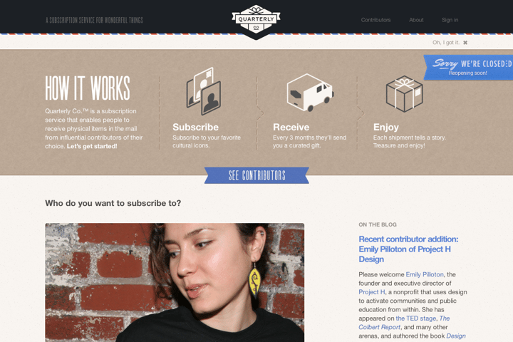 Quarterly Co website preview